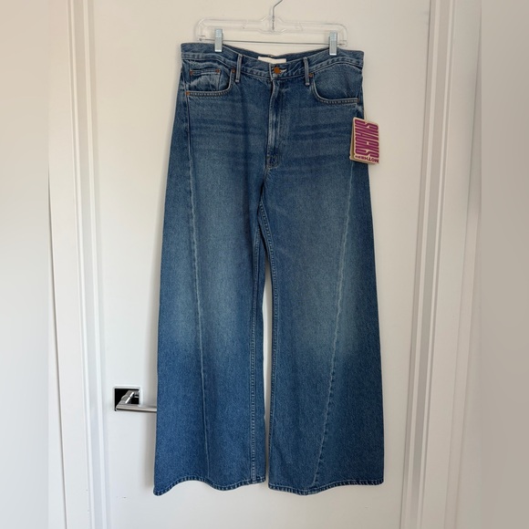 Mother NWT 30 The Lemon Twist Sneak Jeans in Rolling in the Dough - Picture 4 of 12